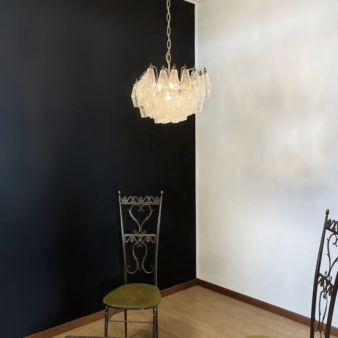 Transparent Poliedri Chandelier - view 4 | Metavaya