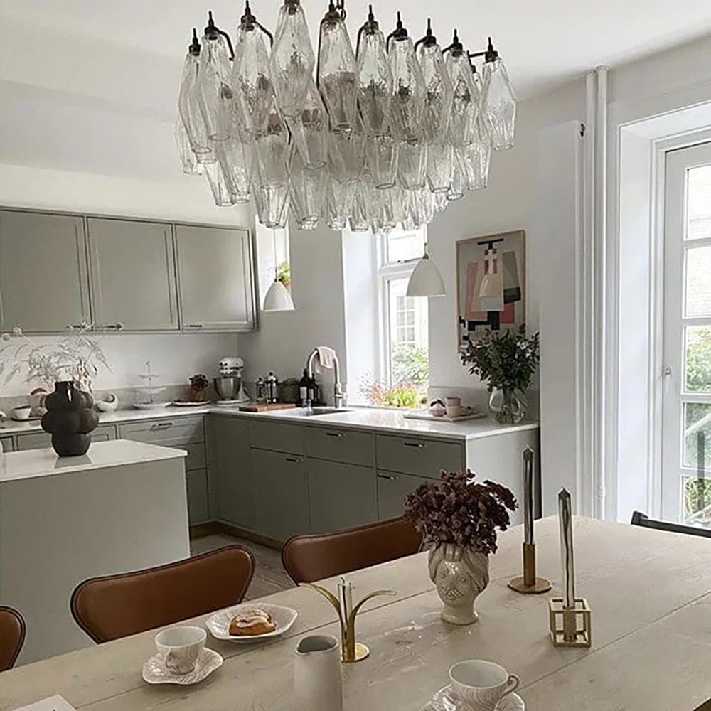Transparent Poliedri Chandelier - view 9 | Metavaya
