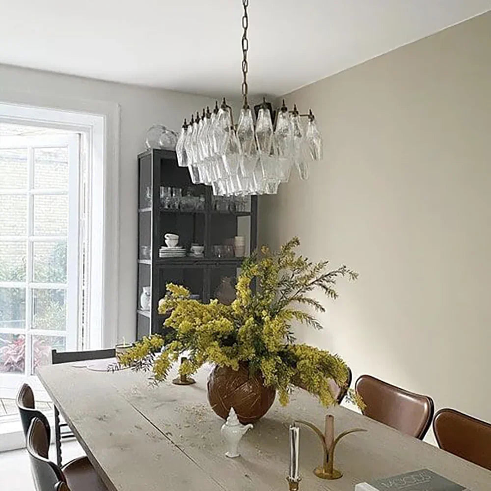 Transparent Poliedri Chandelier - view 3 | Metavaya