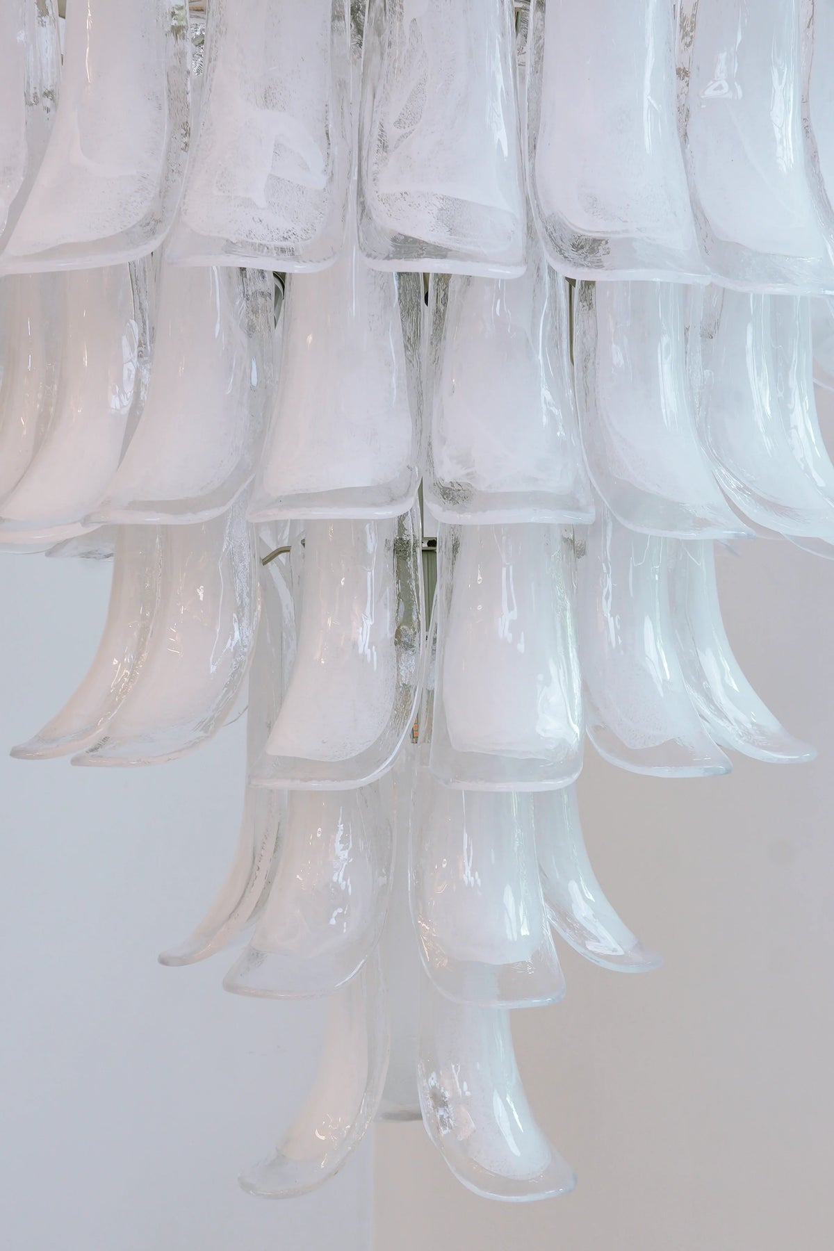 Transparent White Petals Chandelier - view 24 | Metavaya