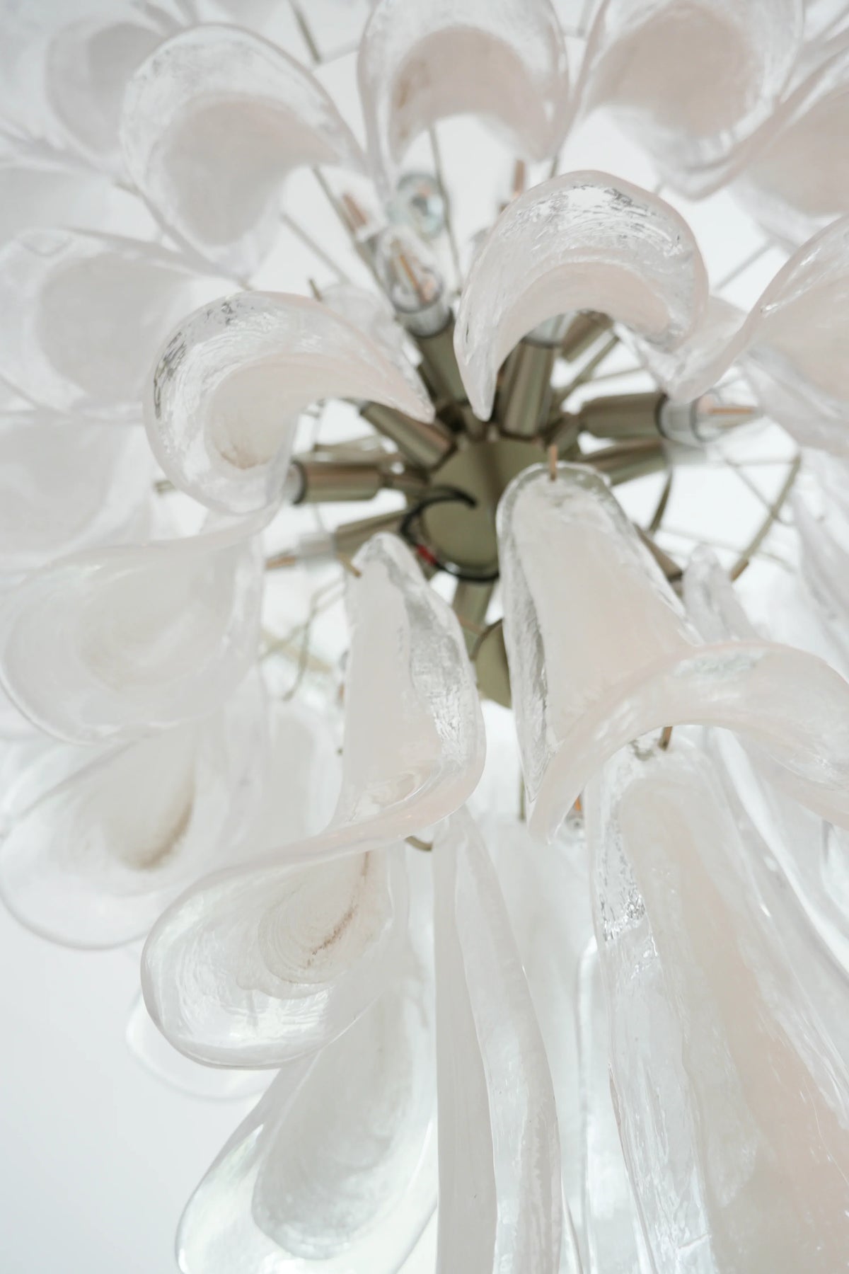 Transparent White Petals Chandelier - view 25 | Metavaya