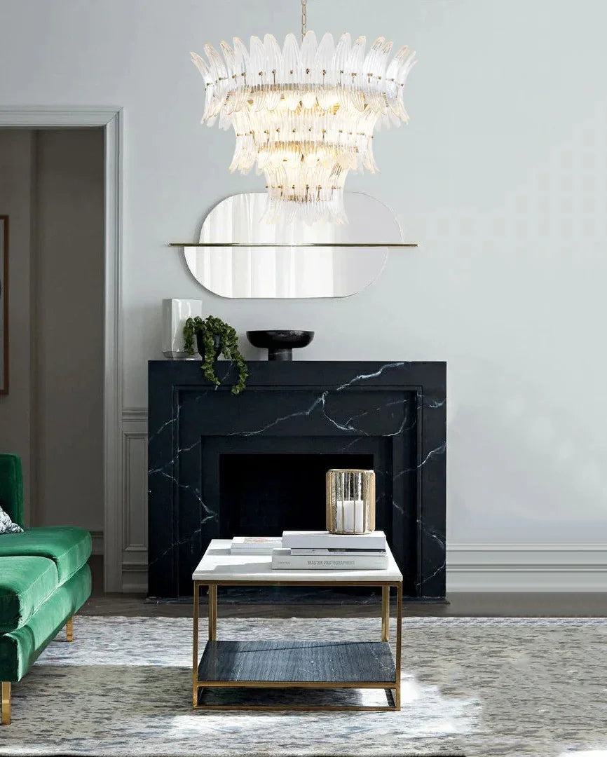 Transparent Palm Glass Chandelier - view 6 | Metavaya