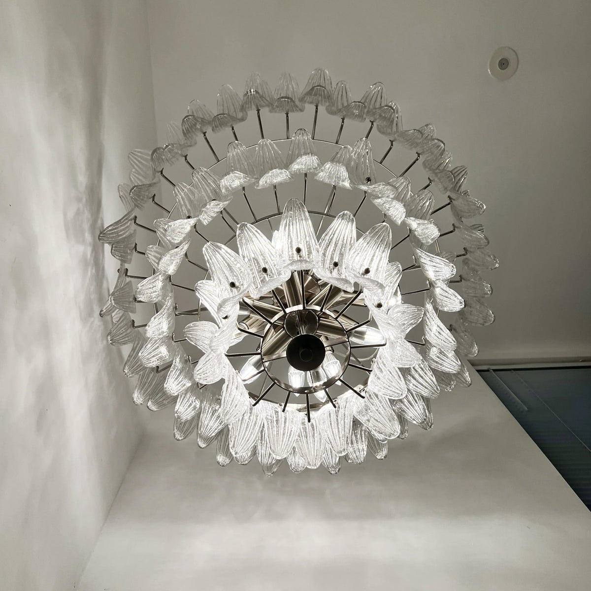 Transparent Palm Glass Chandelier - view 19 | Metavaya