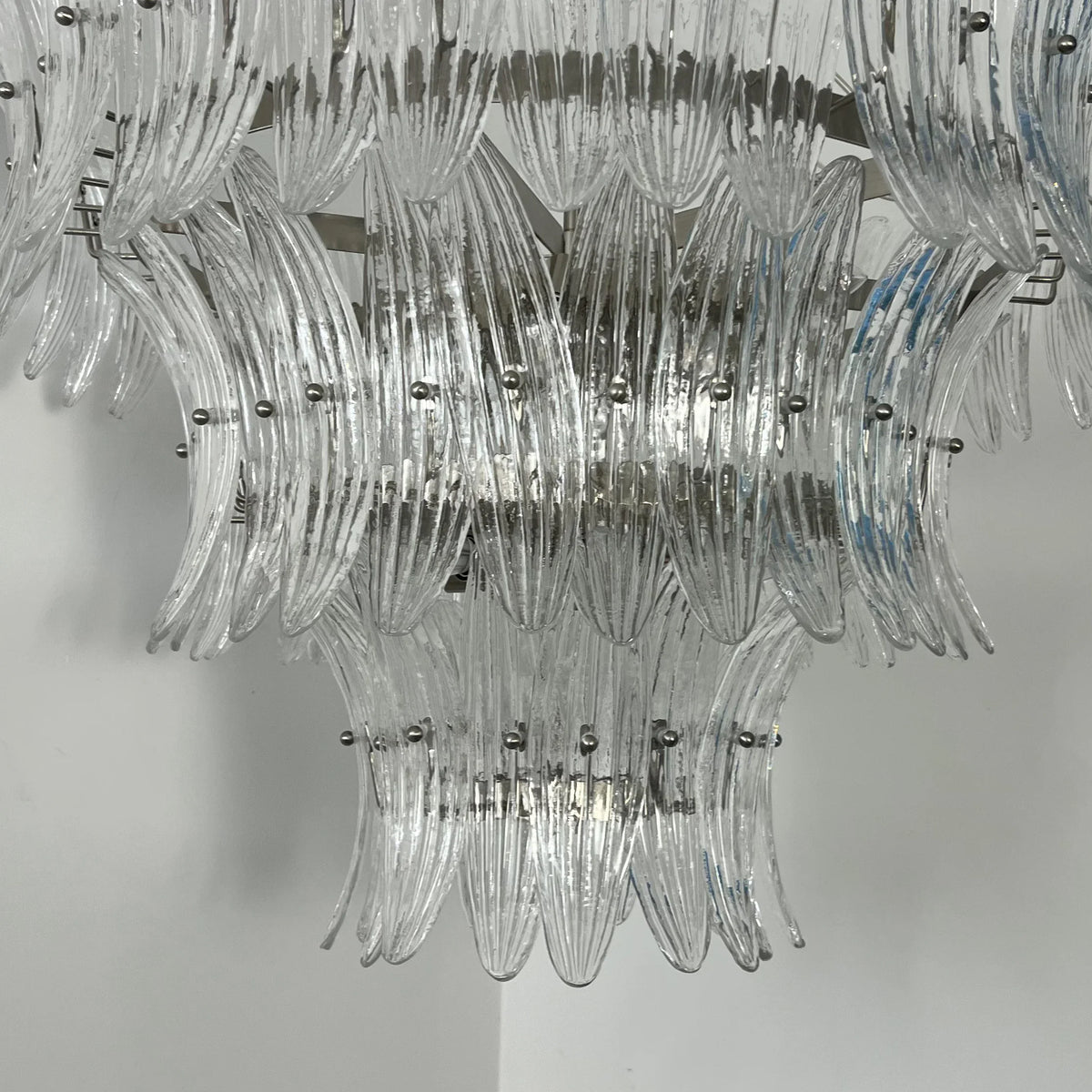 Transparent Palm Glass Chandelier - view 21 | Metavaya