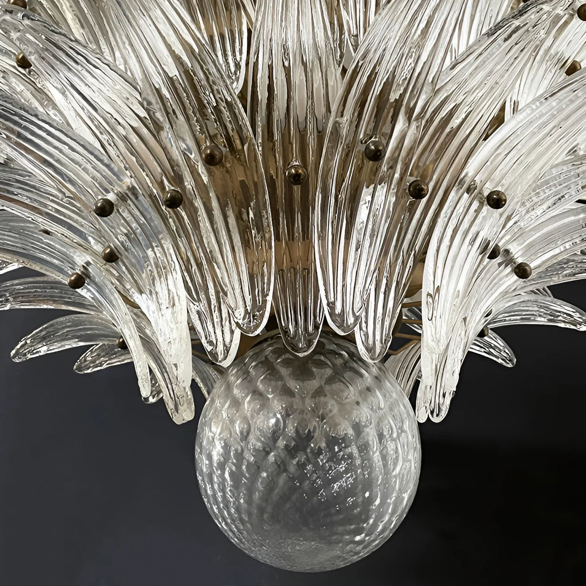 Transparent Palmette Glass Chandelier - view 14 | Metavaya