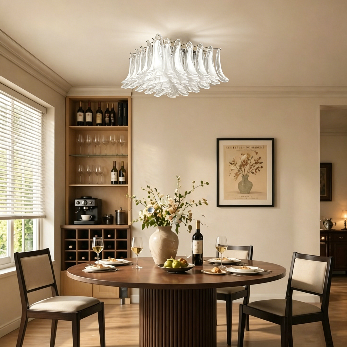 Transparent Glass Petal Ceiling Light - view 5 | Metavaya
