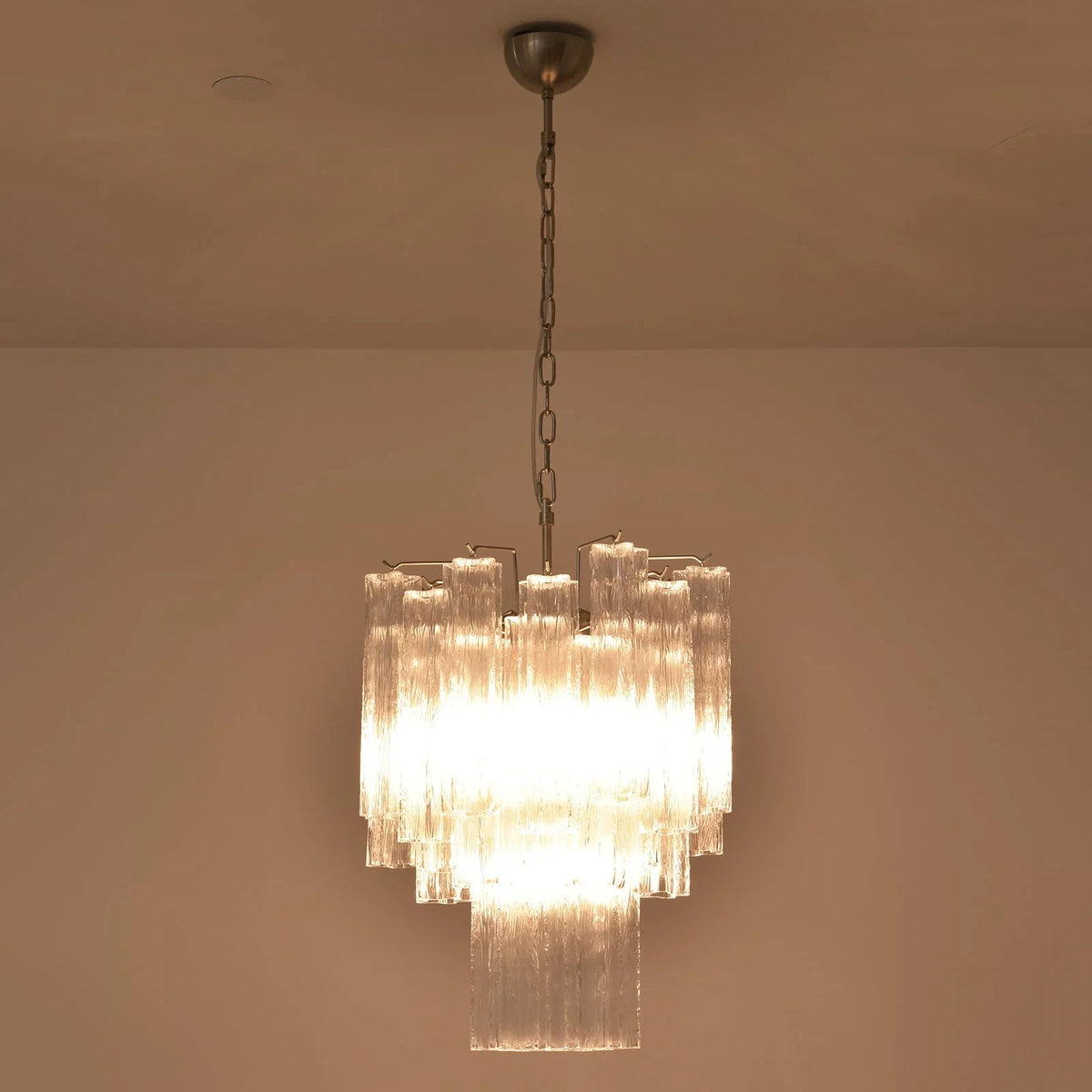 Transparent Glass Tube Chandelier - view 10 | Metavaya