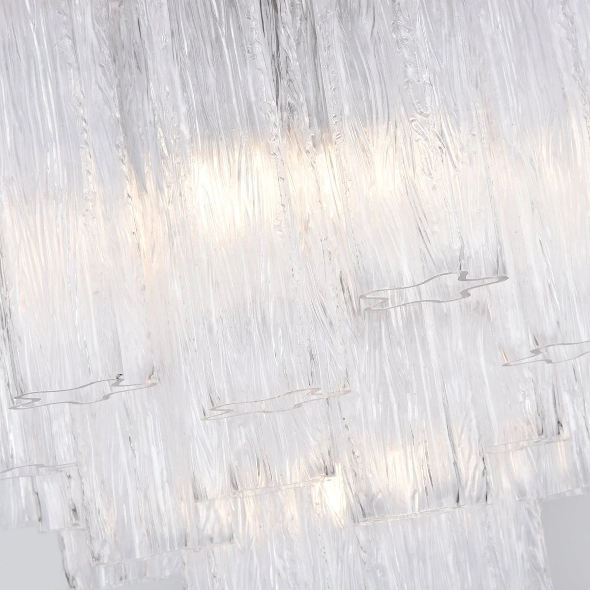 Transparent Glass Tube Chandelier - view 12 | Metavaya