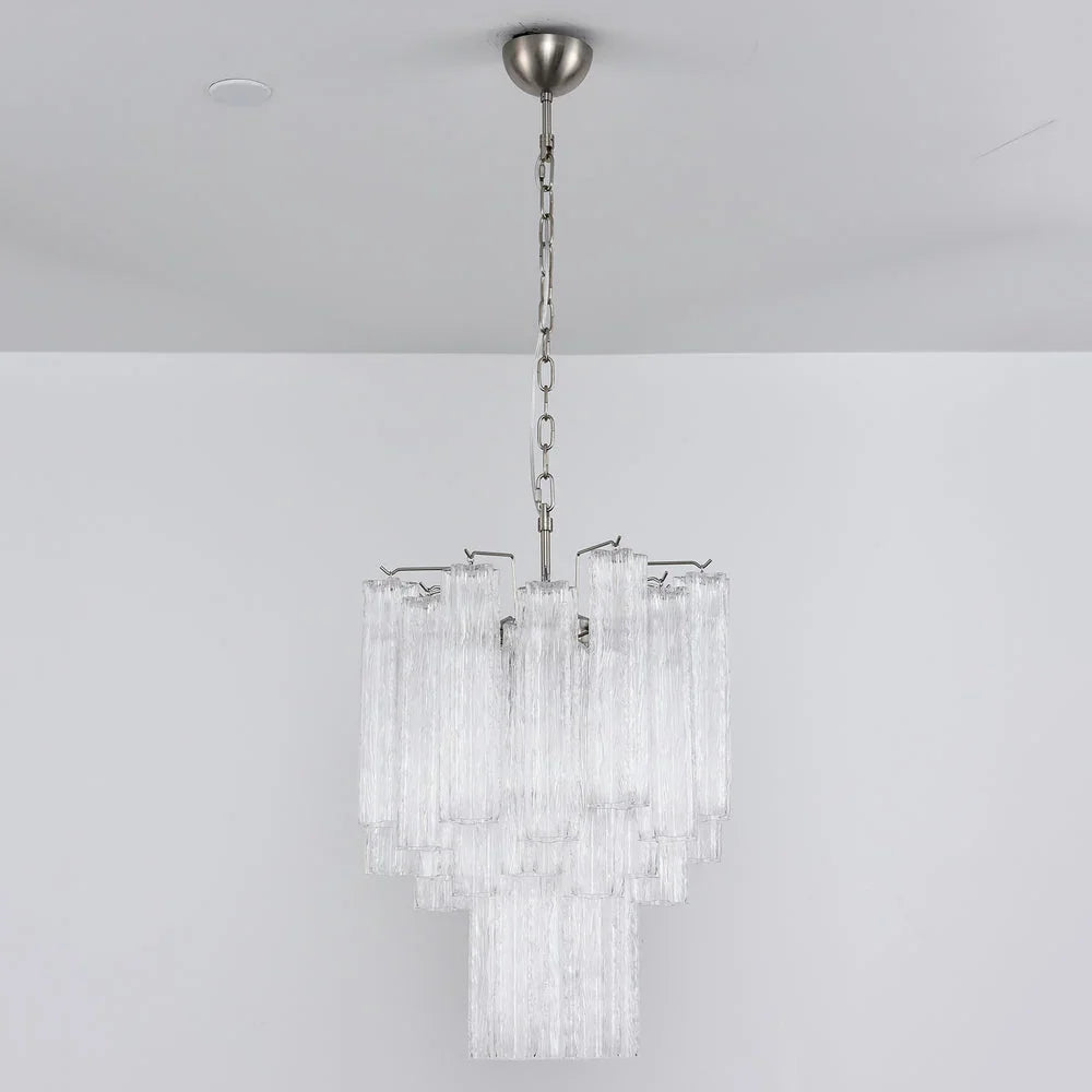 Transparent Glass Tube Chandelier - view 14 | Metavaya