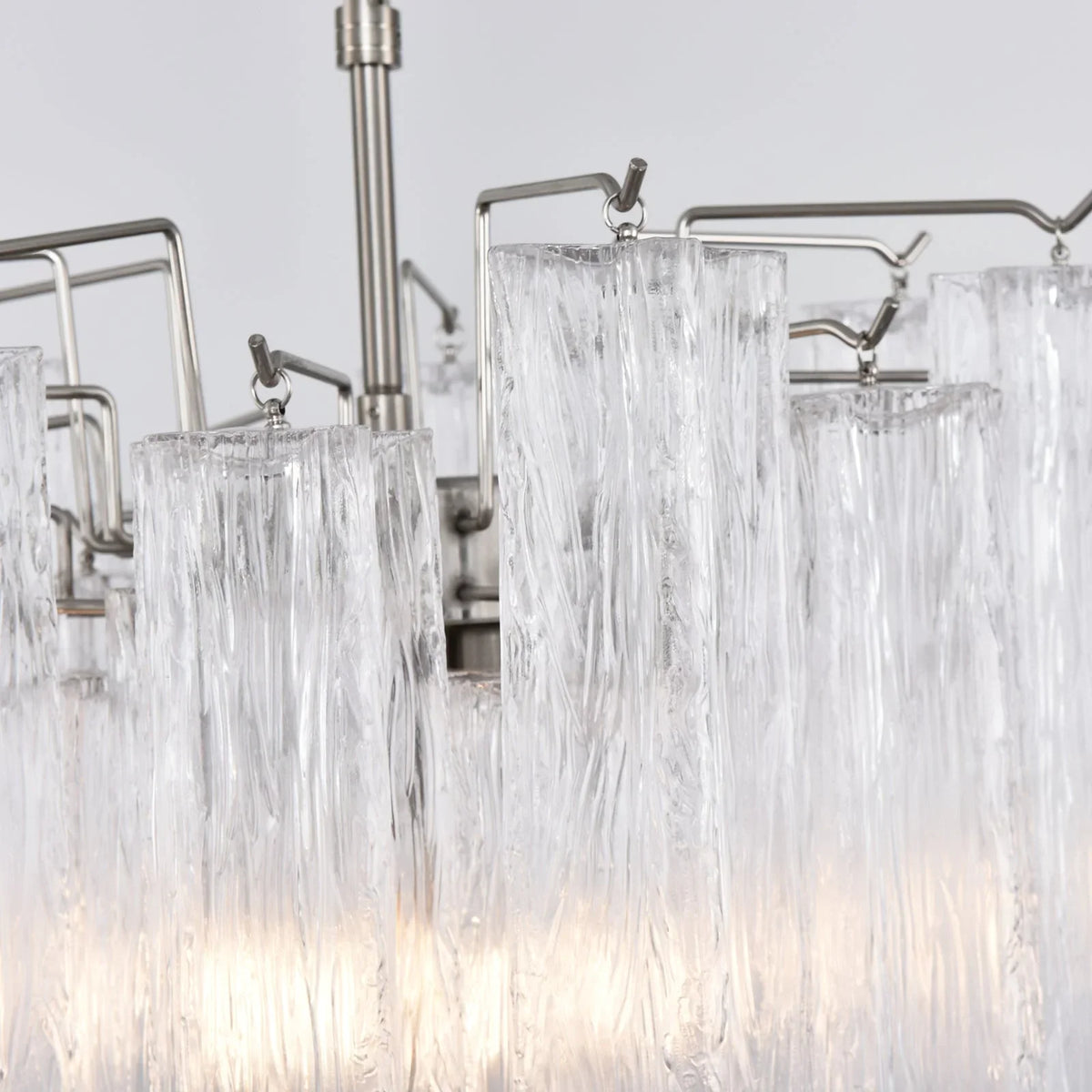 Transparent Glass Tube Chandelier - view 3 | Metavaya