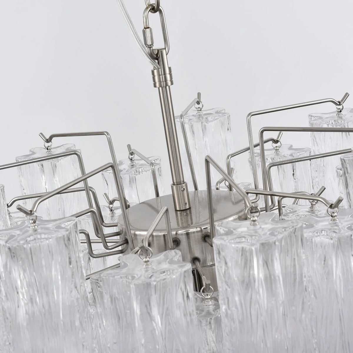 Transparent Glass Tube Chandelier - view 7 | Metavaya