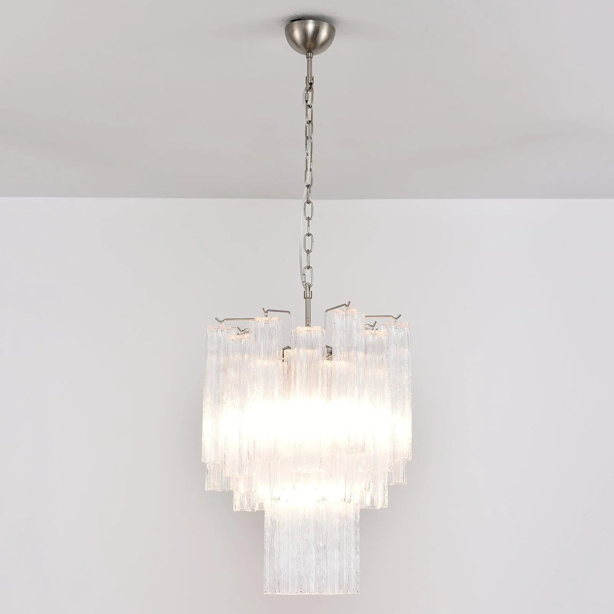 Transparent Glass Tube Chandelier - view 9 | Metavaya