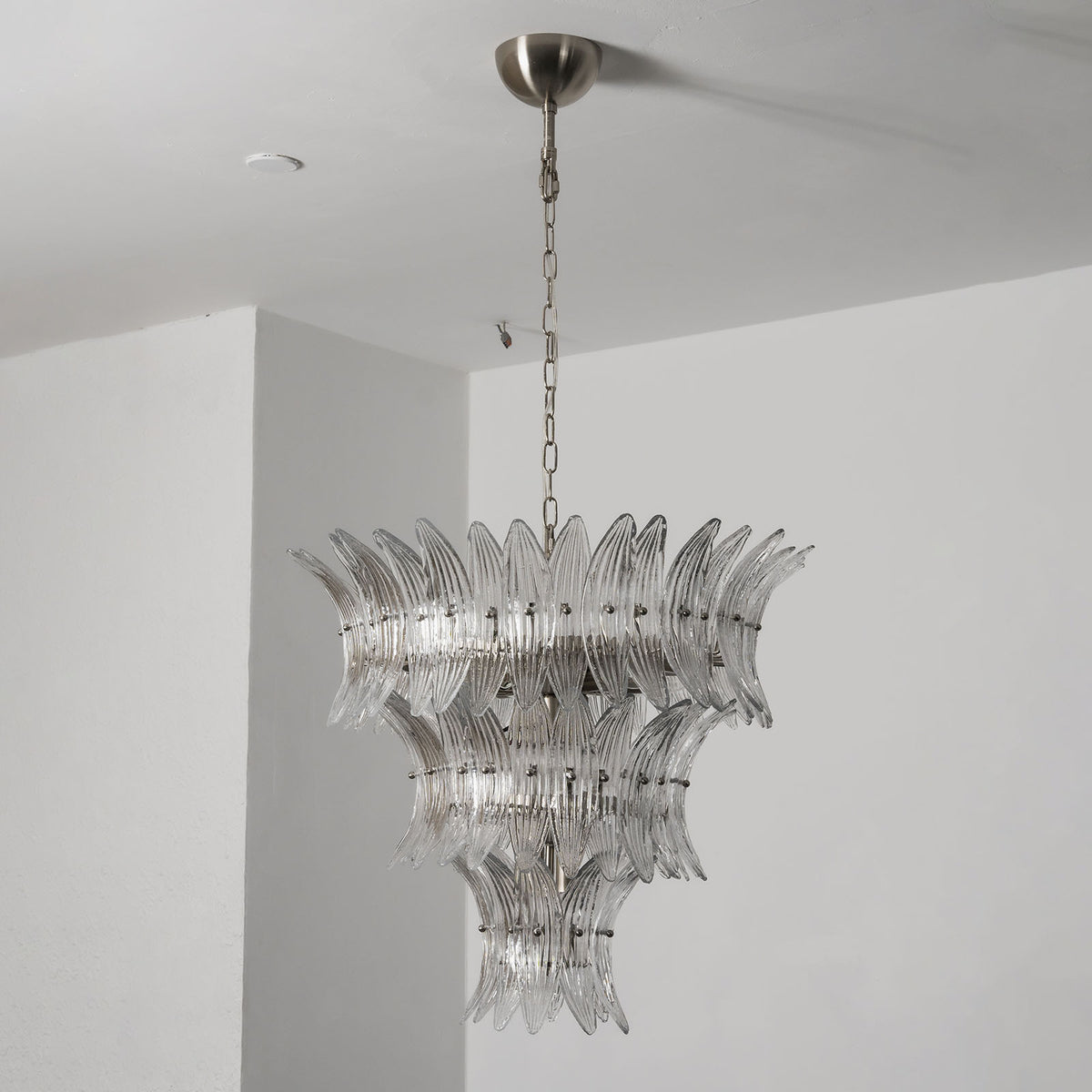 Transparent Palm Glass Chandelier - view 26 | Metavaya