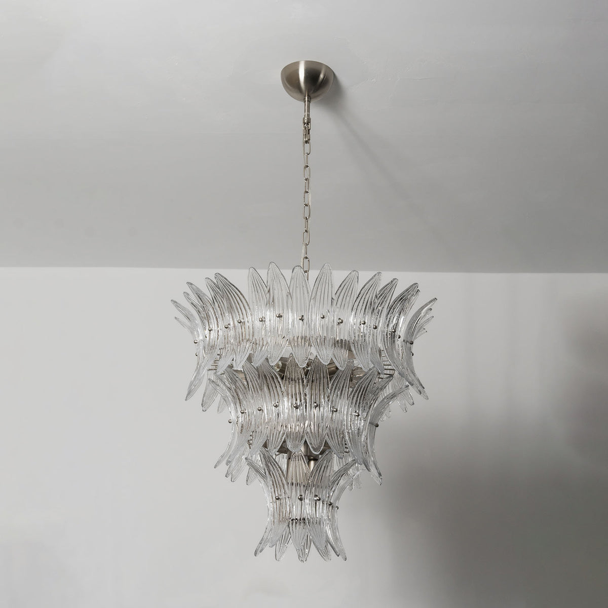 Transparent Palm Glass Chandelier - view 27 | Metavaya