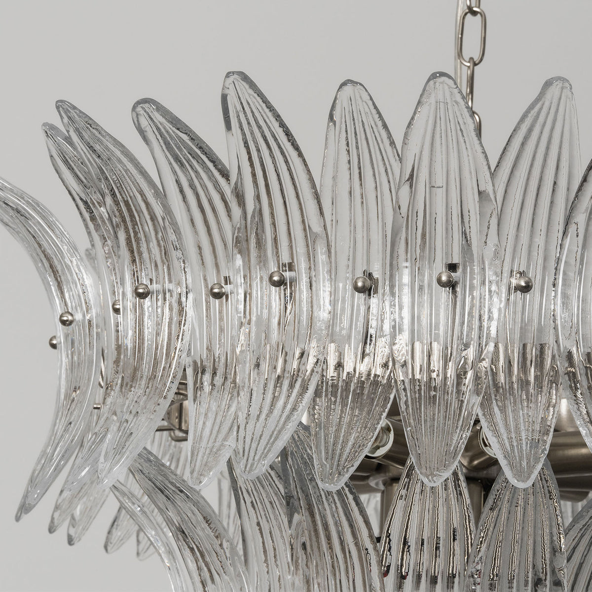Transparent Palm Glass Chandelier - view 33 | Metavaya