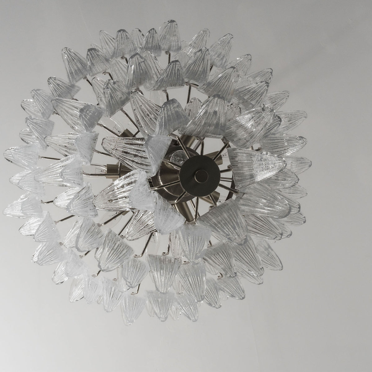 Transparent Palm Glass Chandelier - view 35 | Metavaya