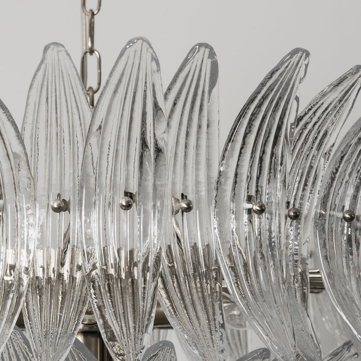 Transparent Palm Glass Chandelier - view 36 | Metavaya