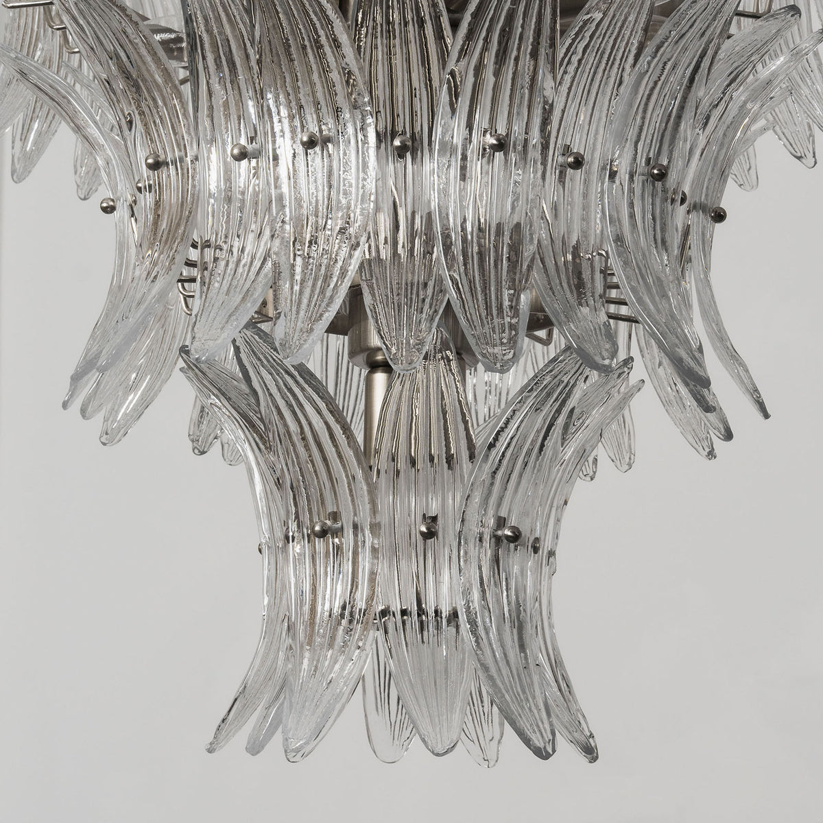 Transparent Palm Glass Chandelier - view 37 | Metavaya