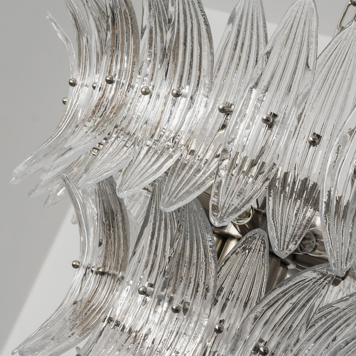 Transparent Palm Glass Chandelier - view 38 | Metavaya
