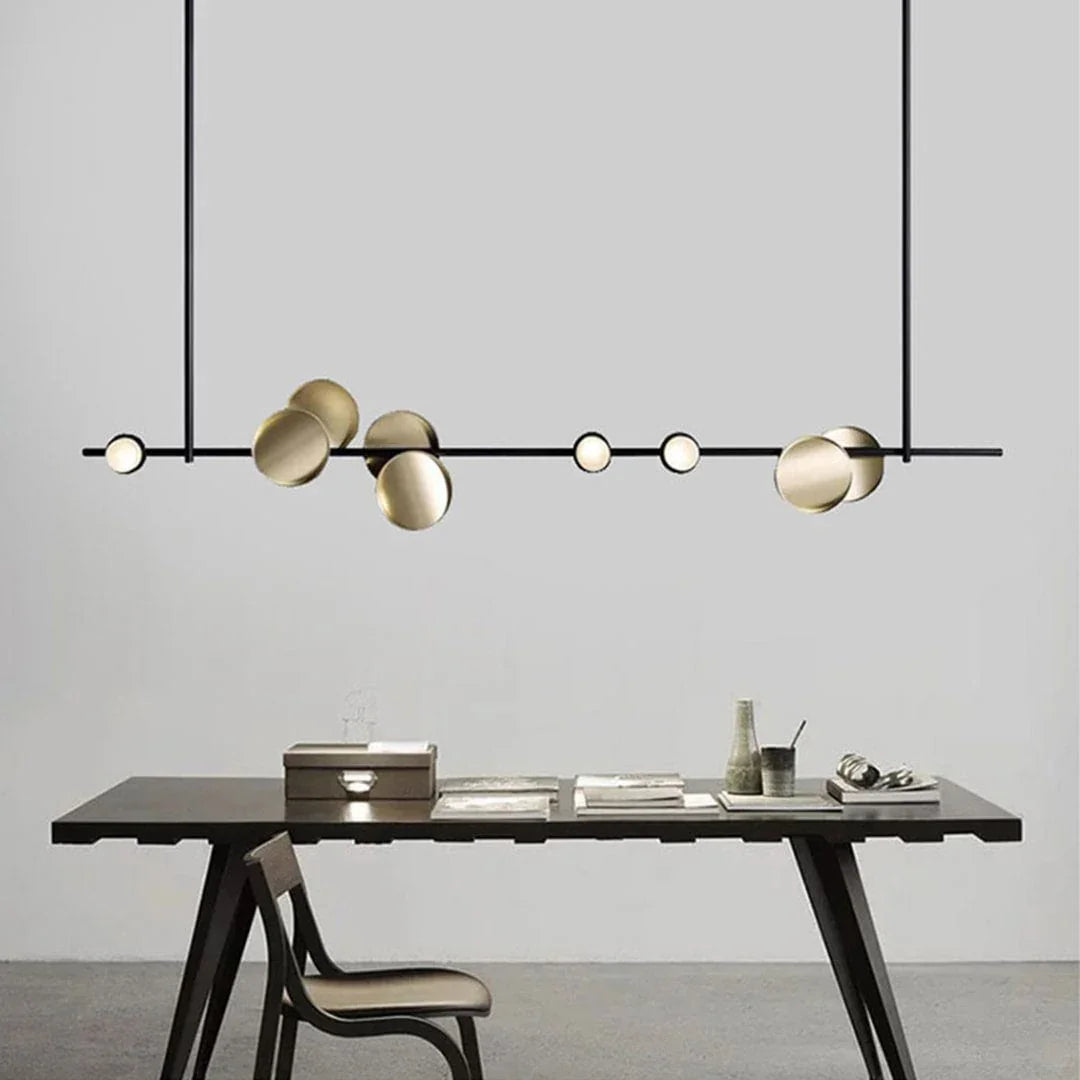 Metavaya Chandelier L 120cm x H 90cm / L 47.2″ x H 35.4″ / Glod+Black / Warm Light Typography Cilon Disc 6938617803469 M2023102405-1