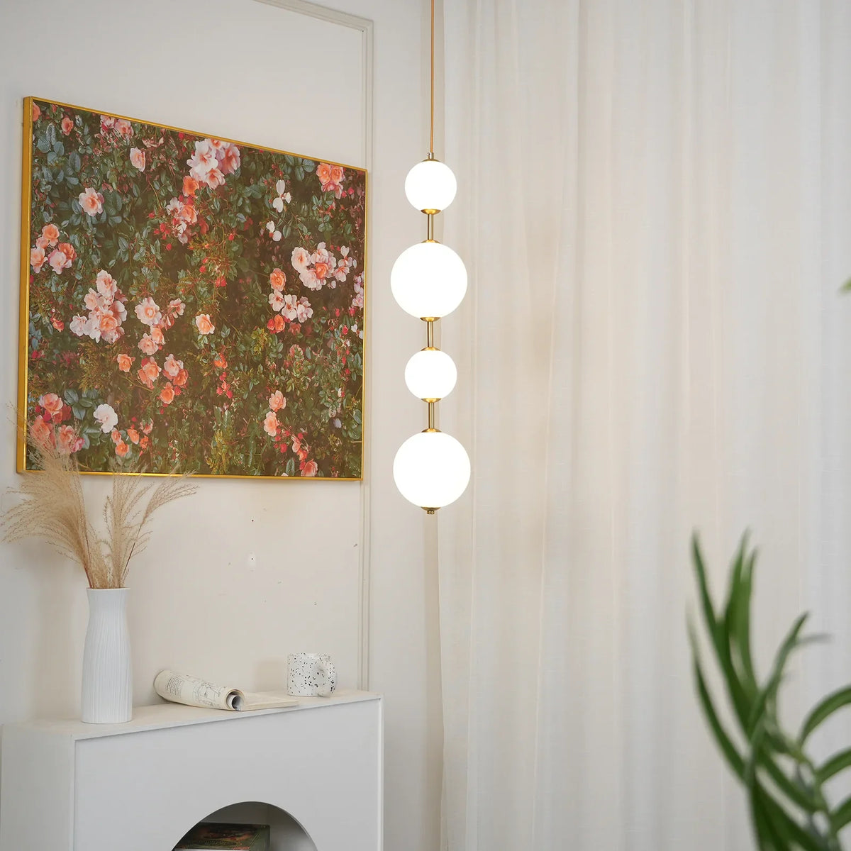 Vertical Globe Pendant Lamp - view 2 | Metavaya