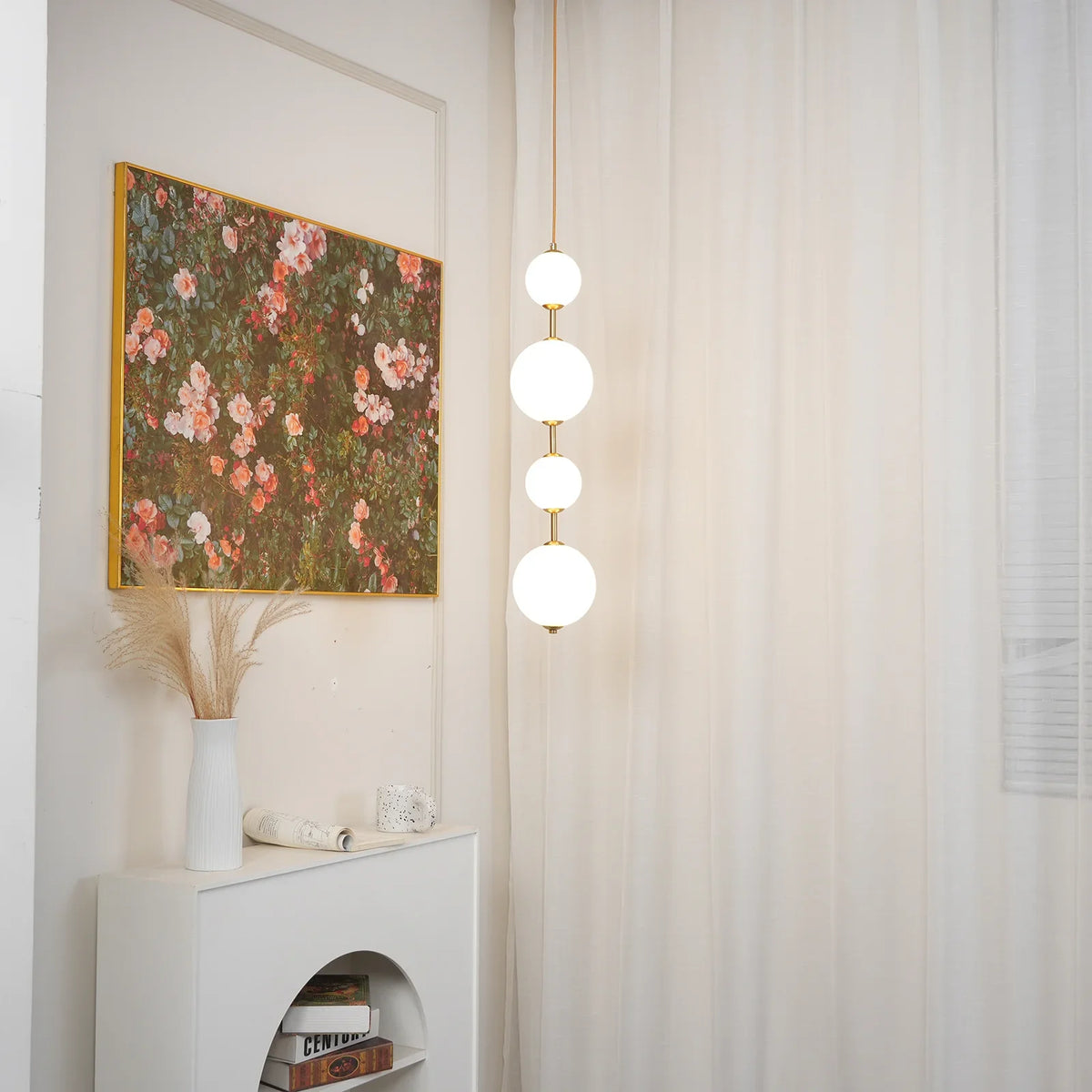 Vertical Globe Pendant Lamp - view 3 | Metavaya