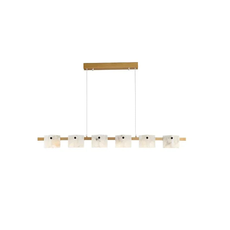 Metavaya Chandelier Dia 120cm x H 15cm / L 47.2″ x H 3.9″ / Gold Vertical rhombus marble chandelier 6938617788971 M2023100602-2
