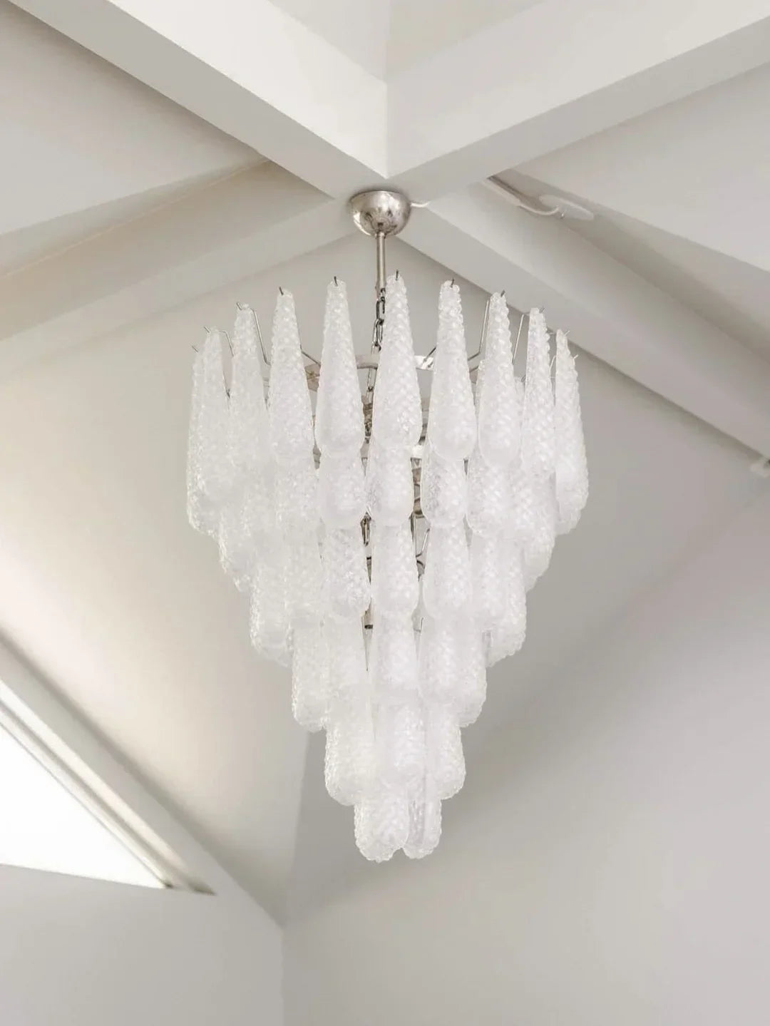 Vintage Glass Petals Chandelier - view 4 | Metavaya