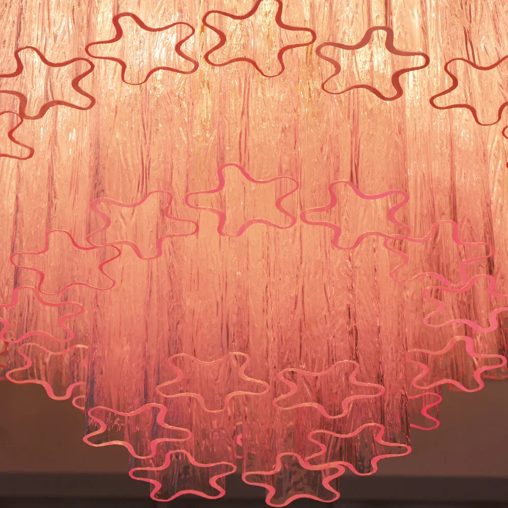 Vintage Pink Glass Ceiling Light - view 12 | Metavaya