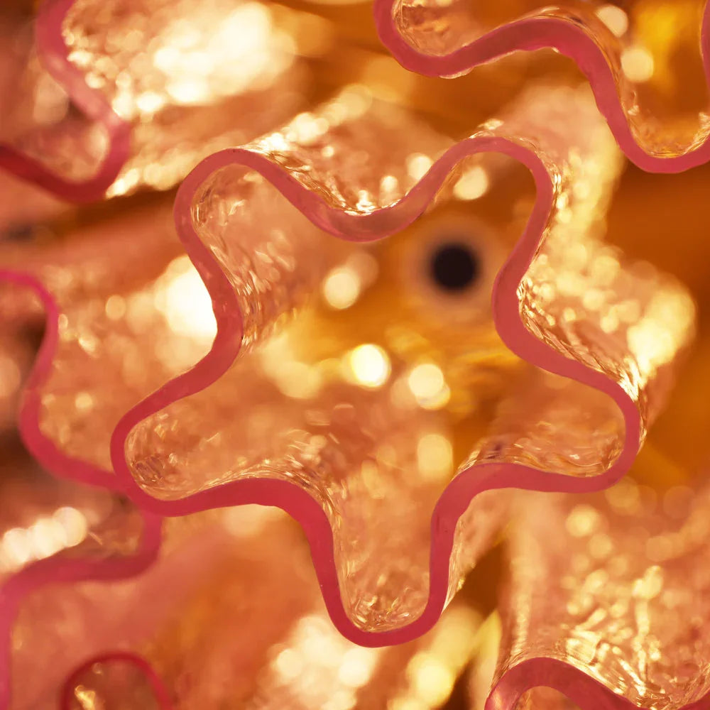 Vintage Pink Glass Ceiling Light - view 13 | Metavaya