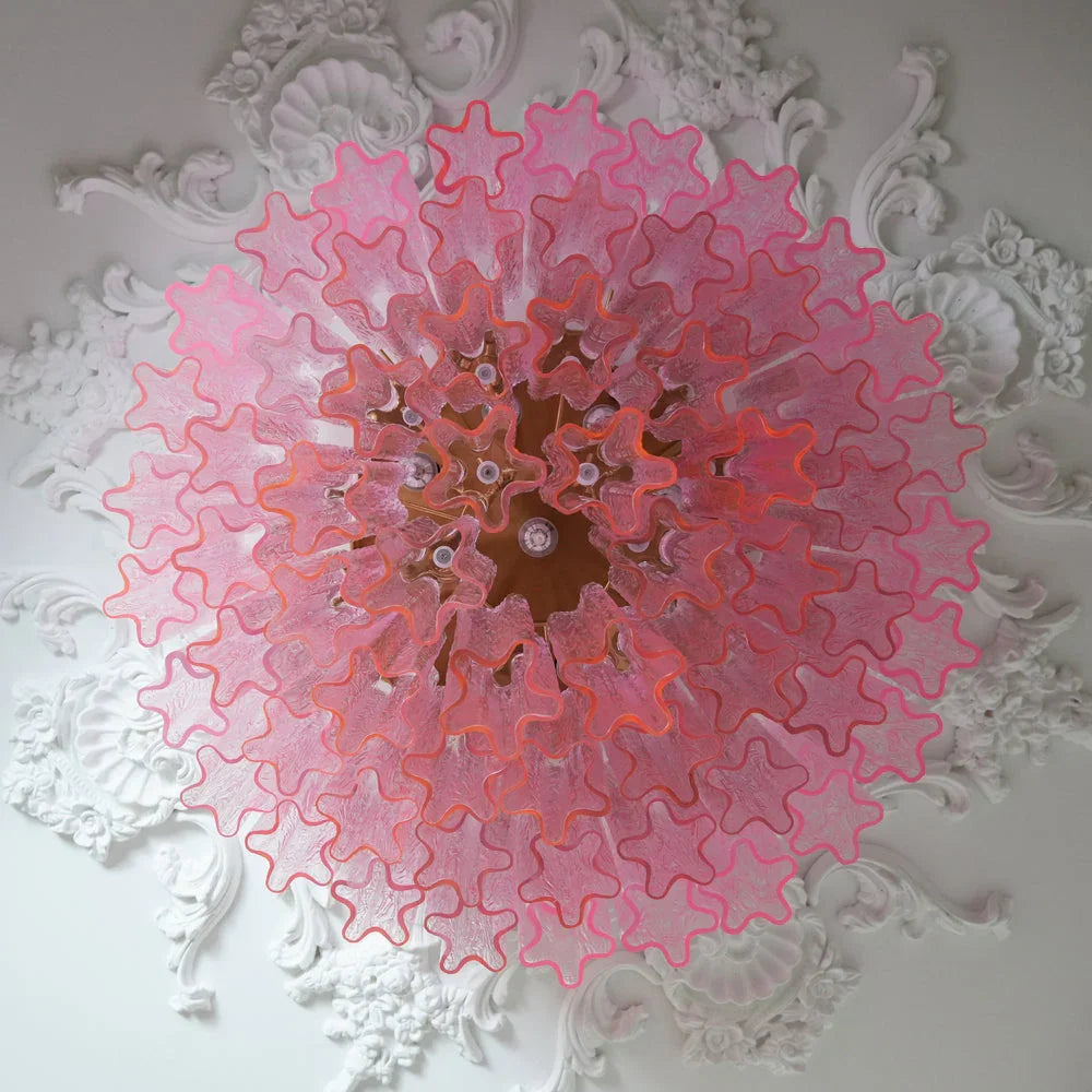 Vintage Pink Glass Ceiling Light - view 5 | Metavaya