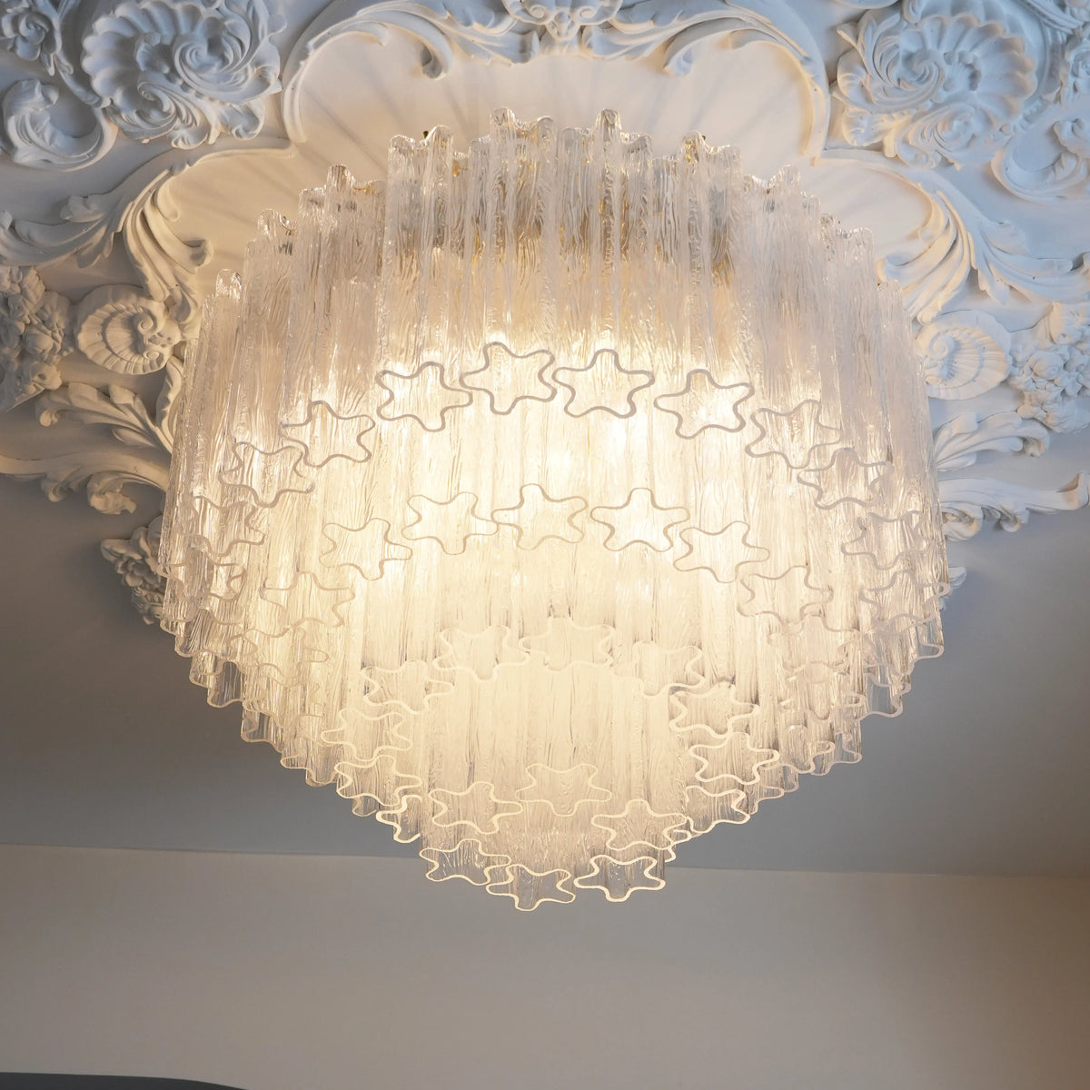 Vintage Transparent Glass Ceiling Light - view 12 | Metavaya