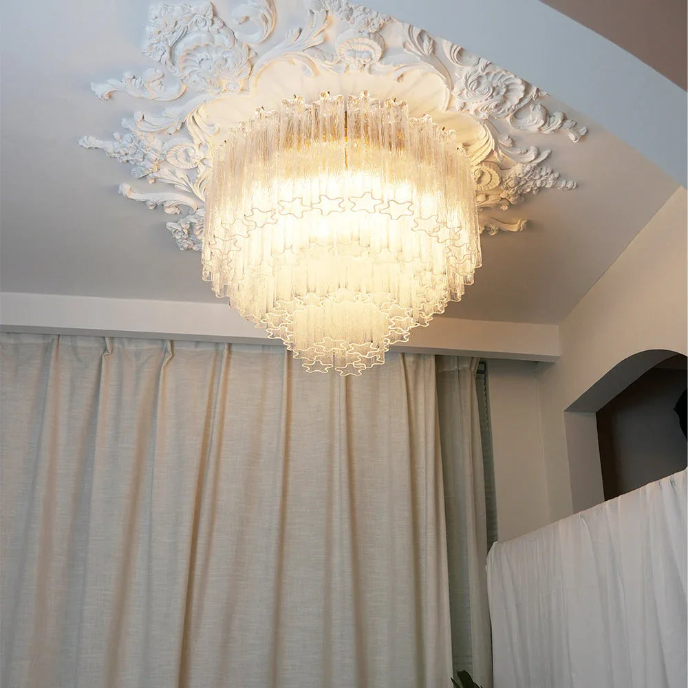 Vintage Transparent Glass Ceiling Light - view 2 | Metavaya