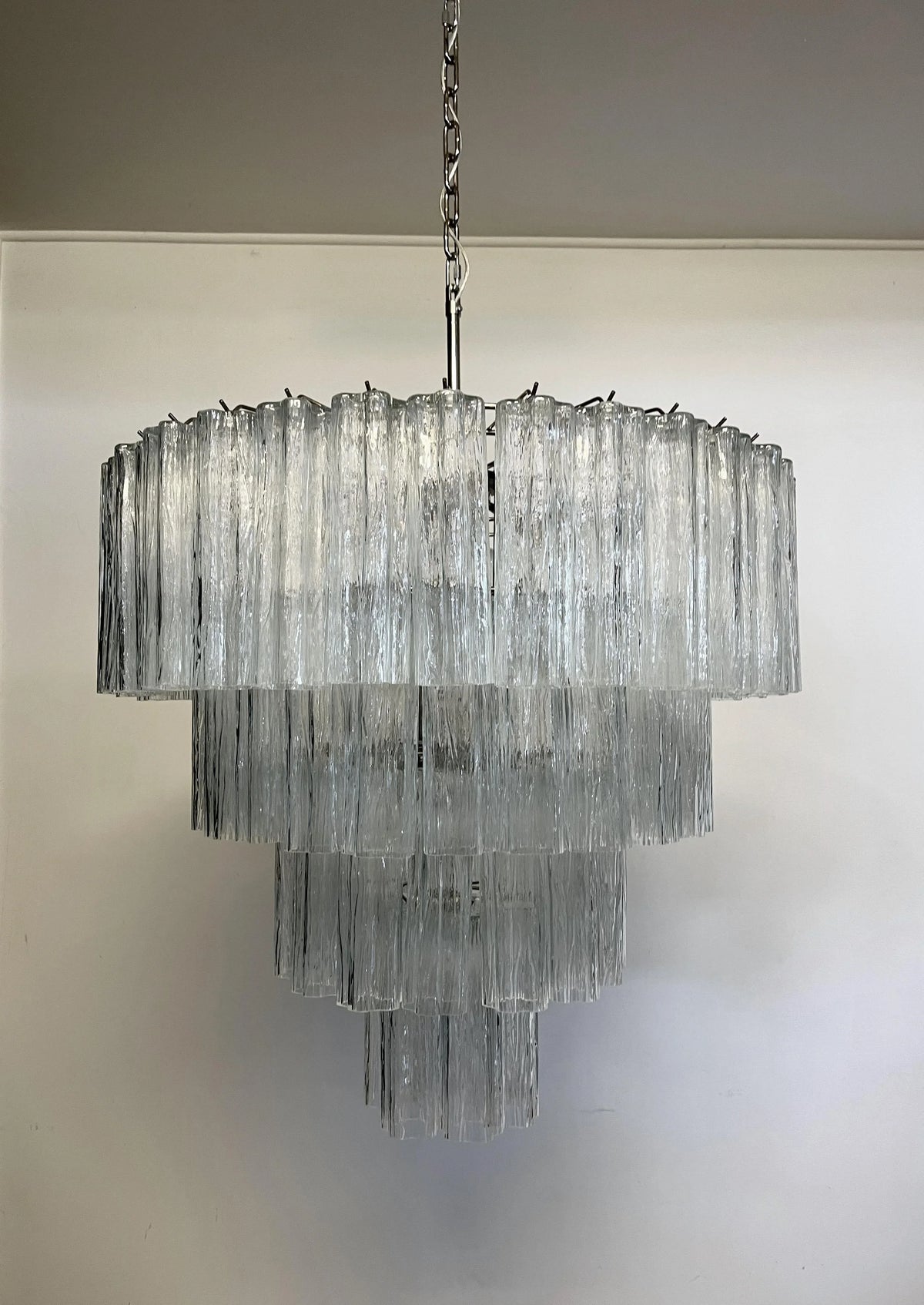 Vintage Transparent Tubes Chandelier - view 31 | Metavaya