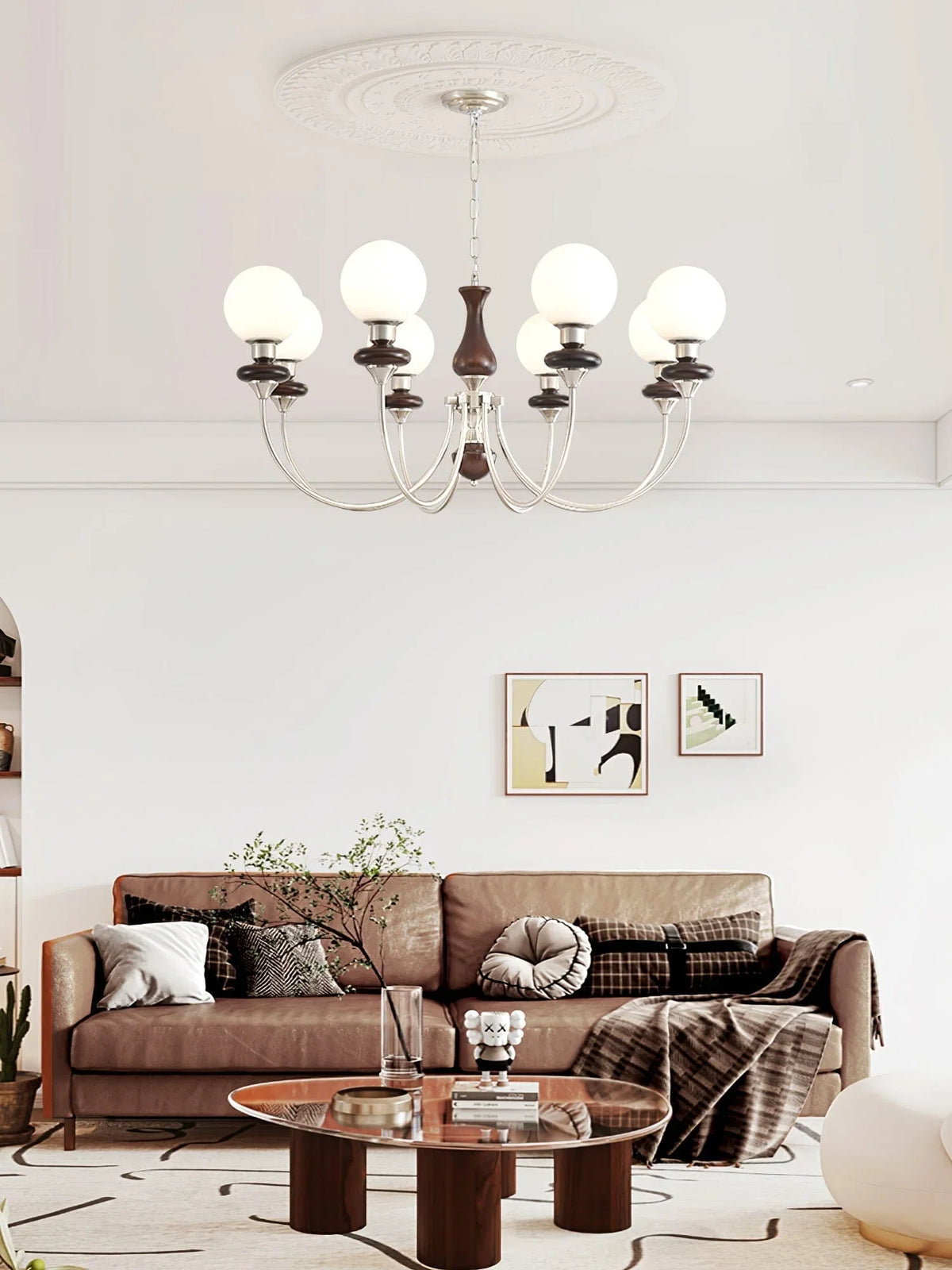 Metavaya Chandelier Walnut Brass Chandelier Walnut Brass Chandelier | Discount Sale