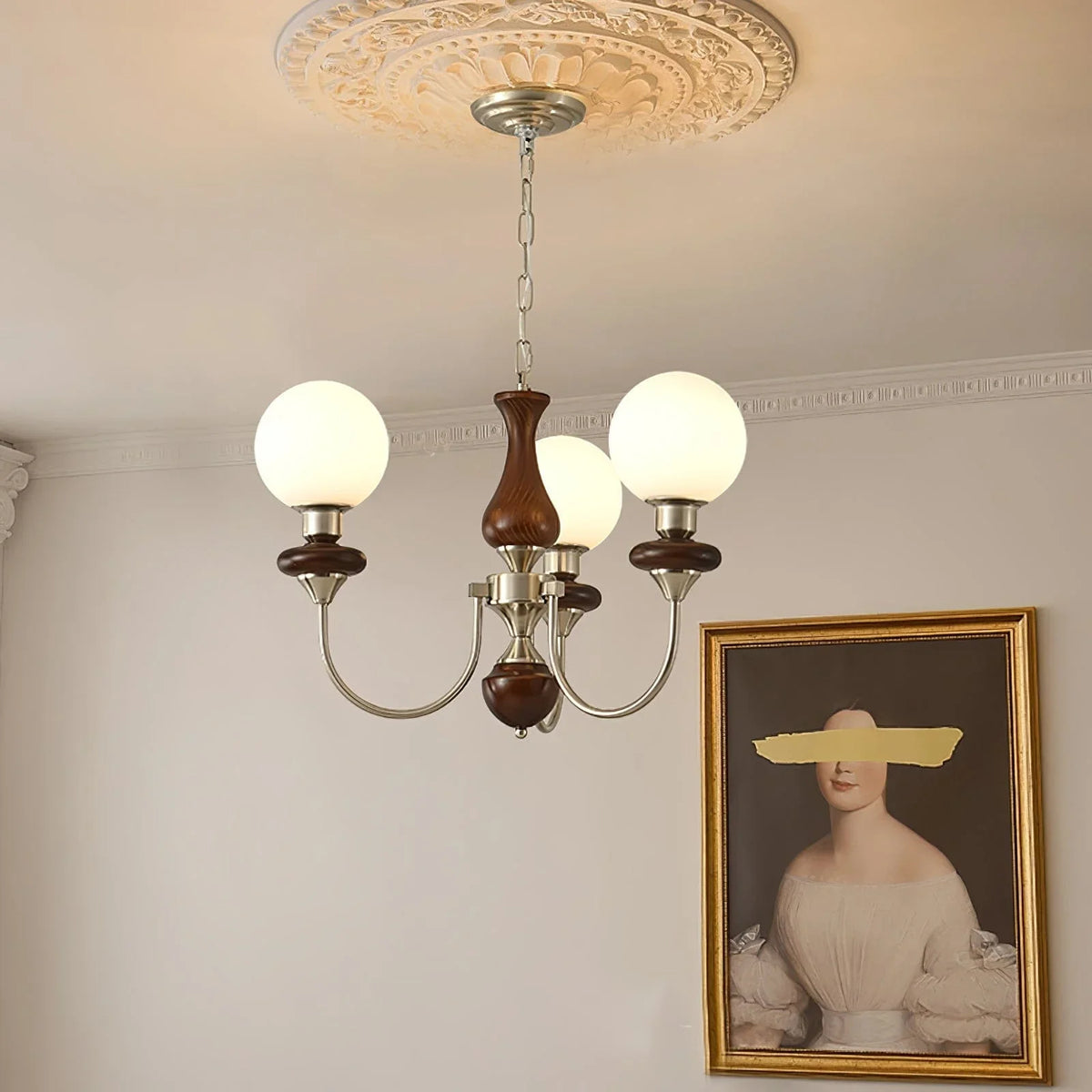 Metavaya Chandelier Walnut Brass Chandelier Walnut Brass Chandelier | Discount Sale