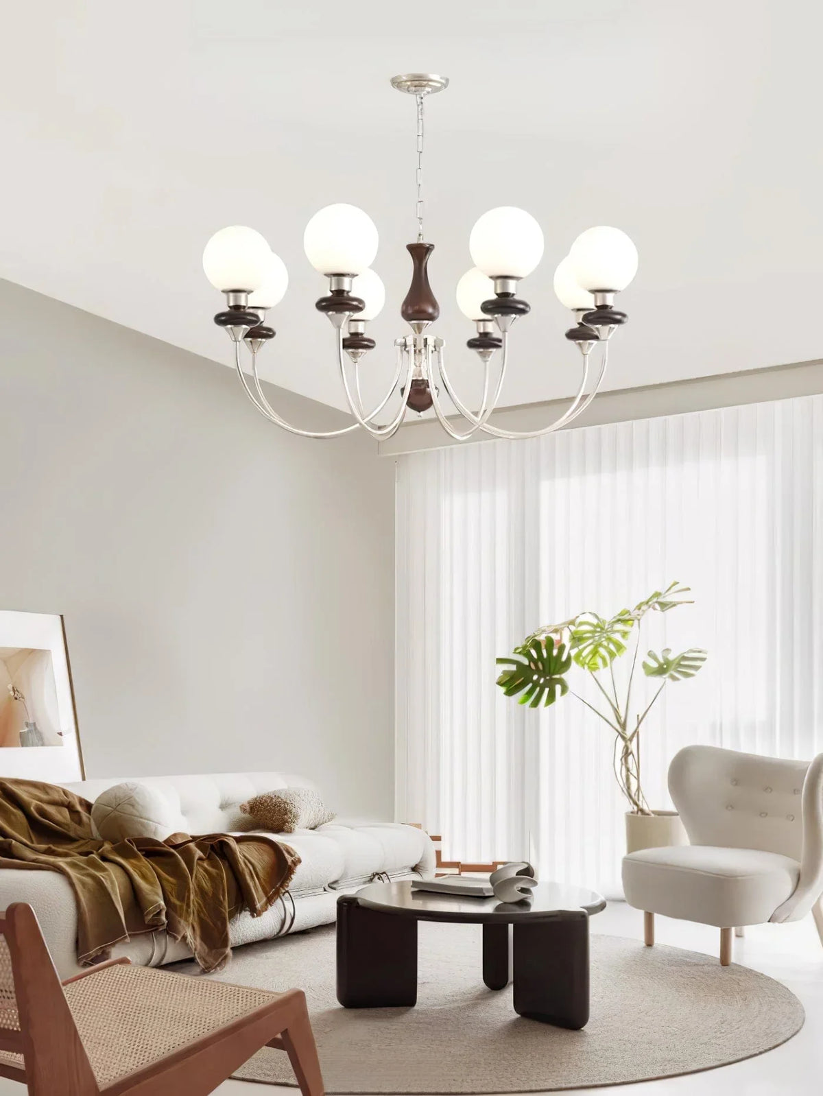 Metavaya Chandelier Walnut Brass Chandelier Walnut Brass Chandelier | Discount Sale