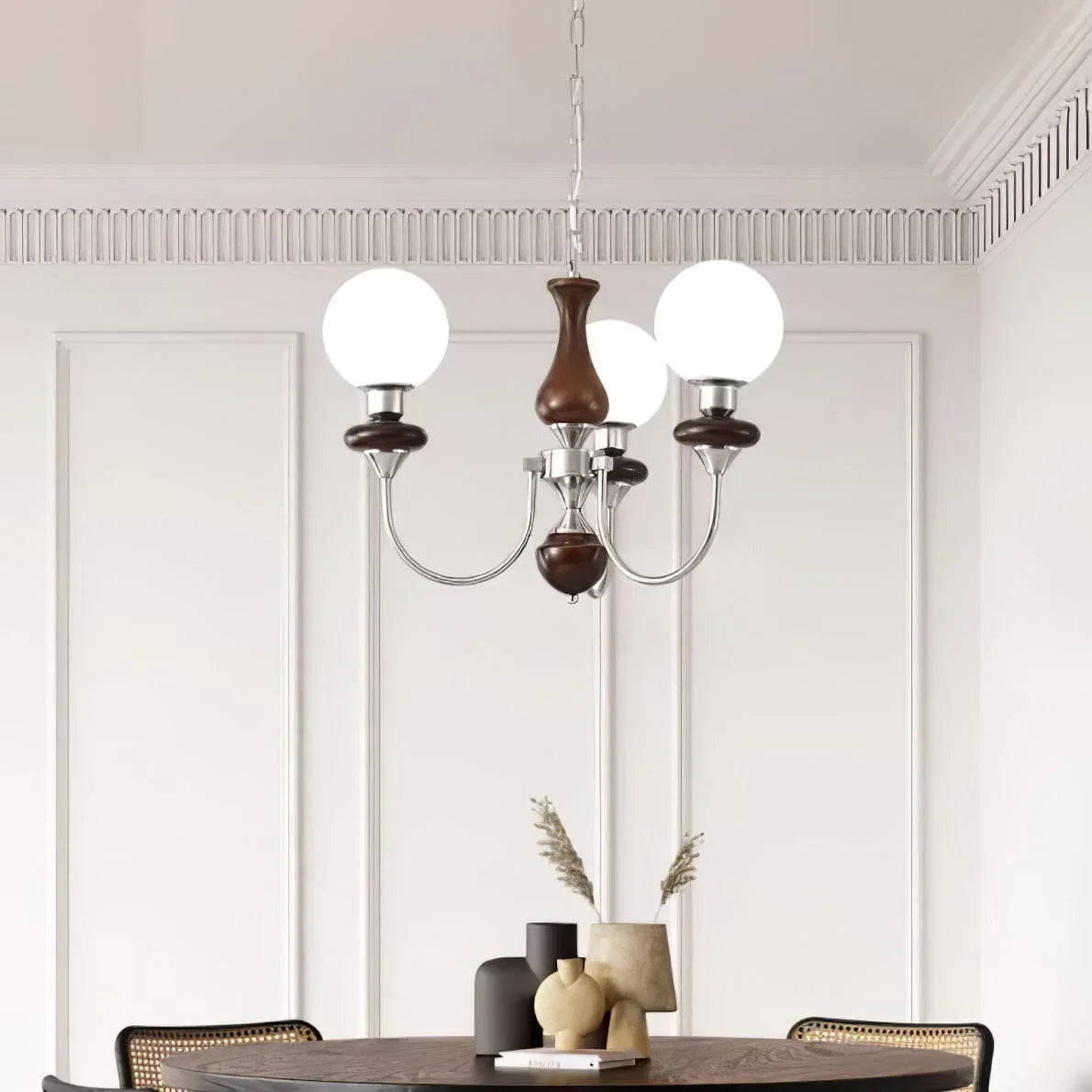 Metavaya Chandelier Walnut Brass Chandelier Walnut Brass Chandelier | Discount Sale