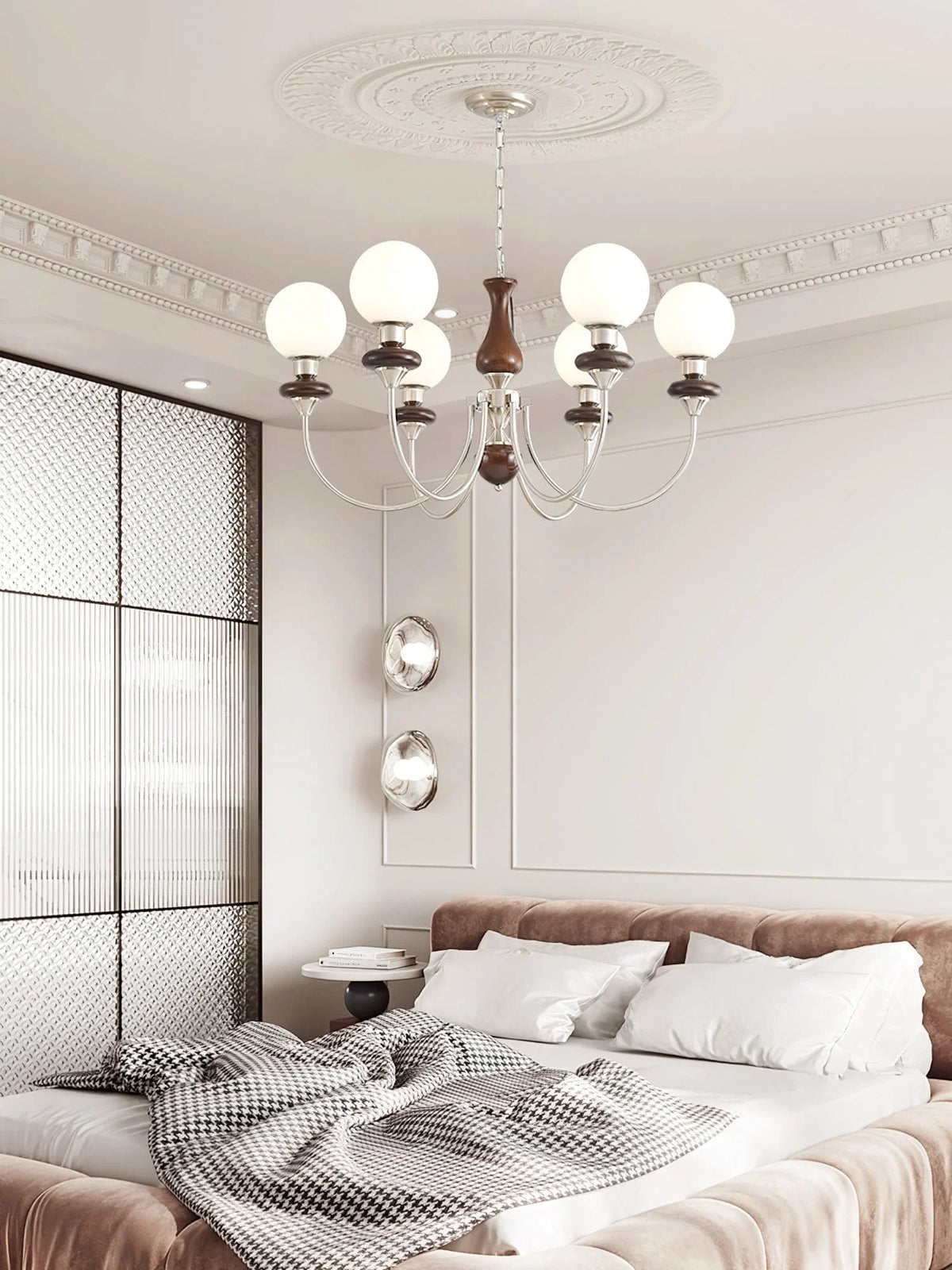 Metavaya Chandelier Walnut Brass Chandelier Walnut Brass Chandelier | Discount Sale