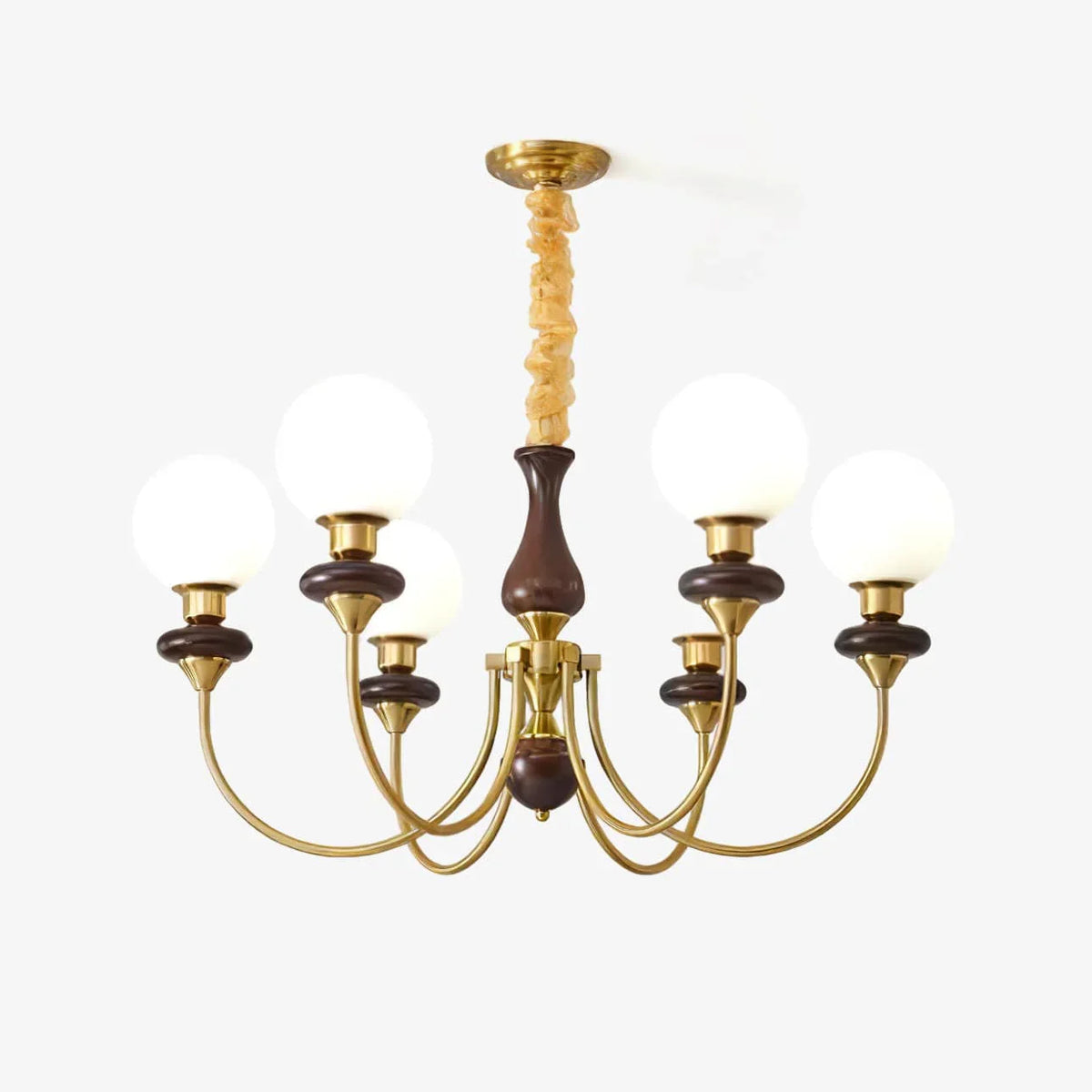 Metavaya Chandelier Walnut Brass Chandelier Walnut Brass Chandelier | Discount Sale