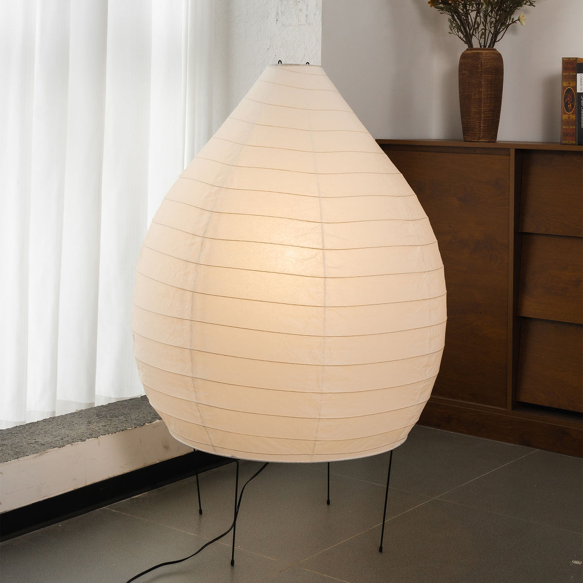 Washi Paper 23N Floor Lamp - view 7 | Metavaya