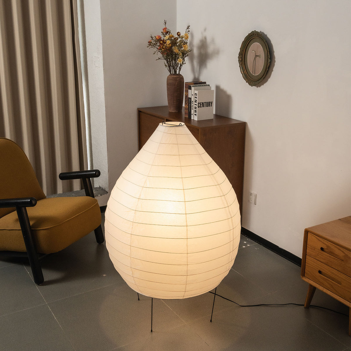 Washi Paper 23N Floor Lamp - view 2 | Metavaya