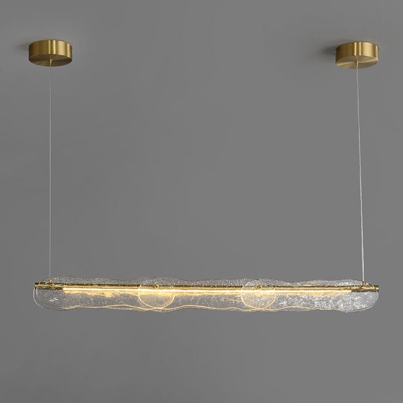 Metavaya Chandelier Water Ripple Glass Island Chandeliers