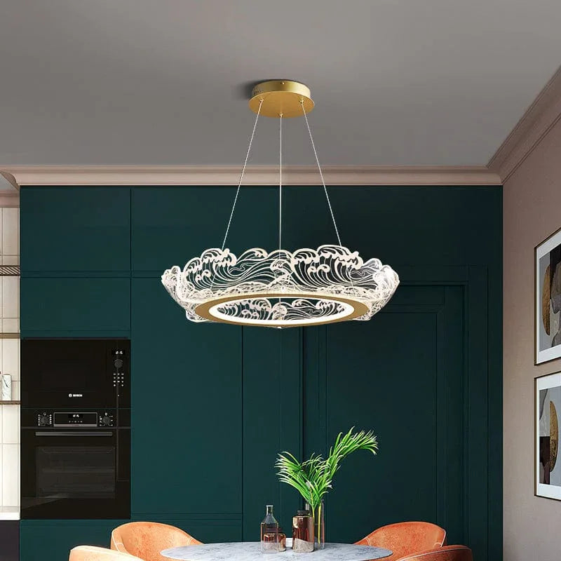 Metavaya Chandelier Wave shape LED chandelier