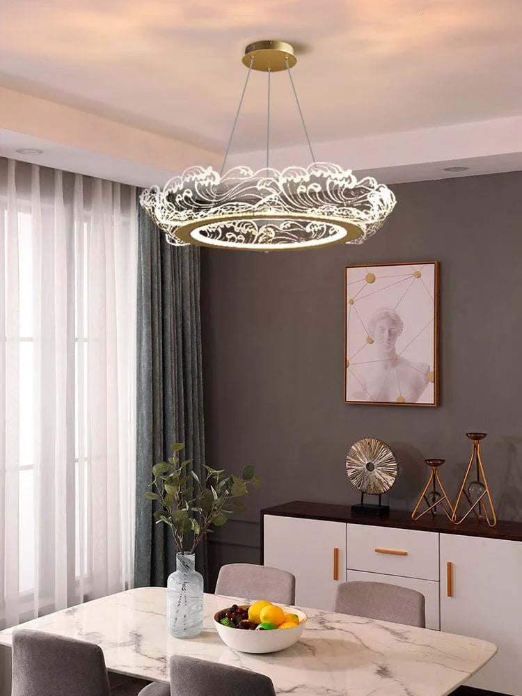 Metavaya Chandelier Wave shape LED chandelier