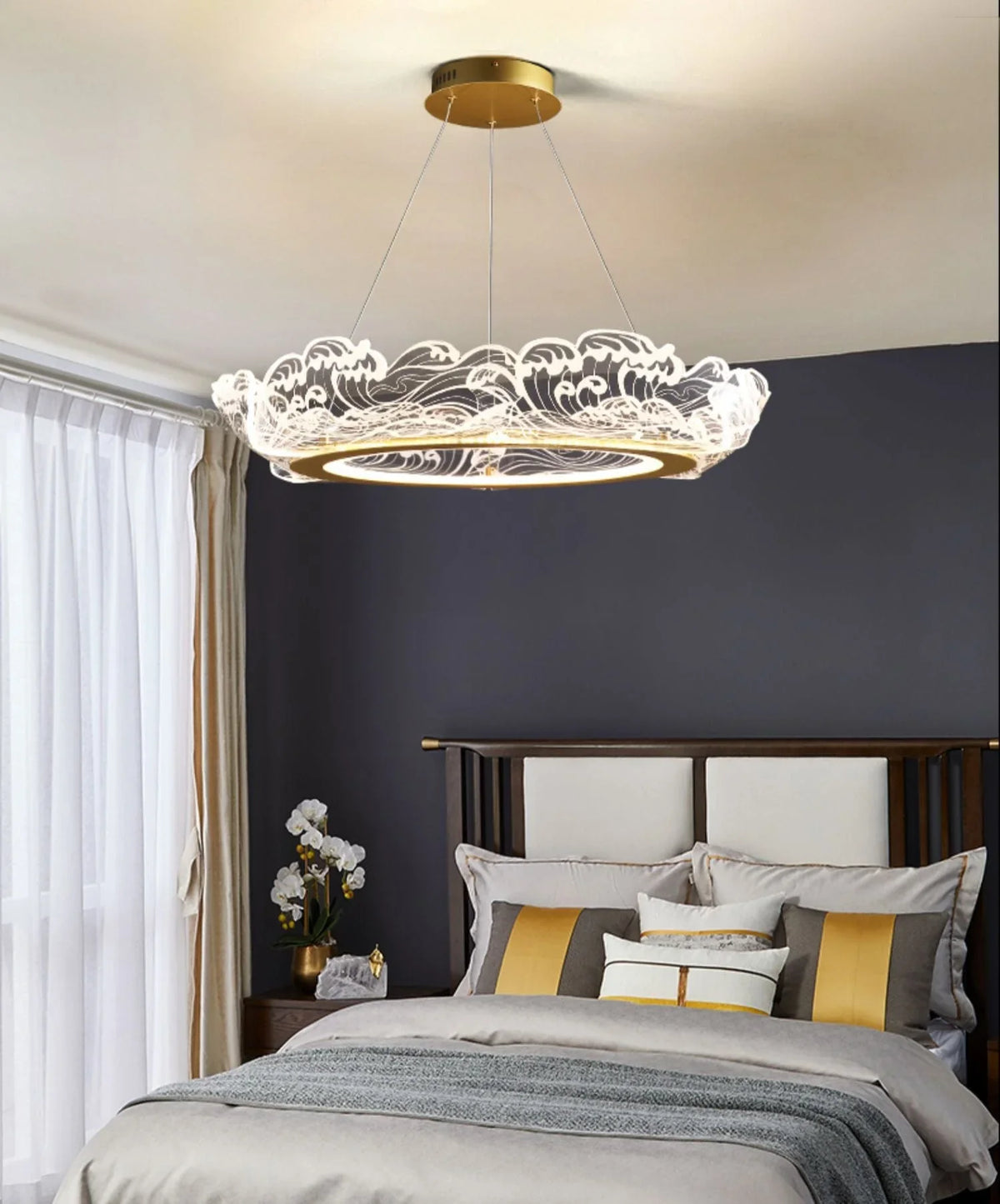 Metavaya Chandelier Wave shape LED chandelier
