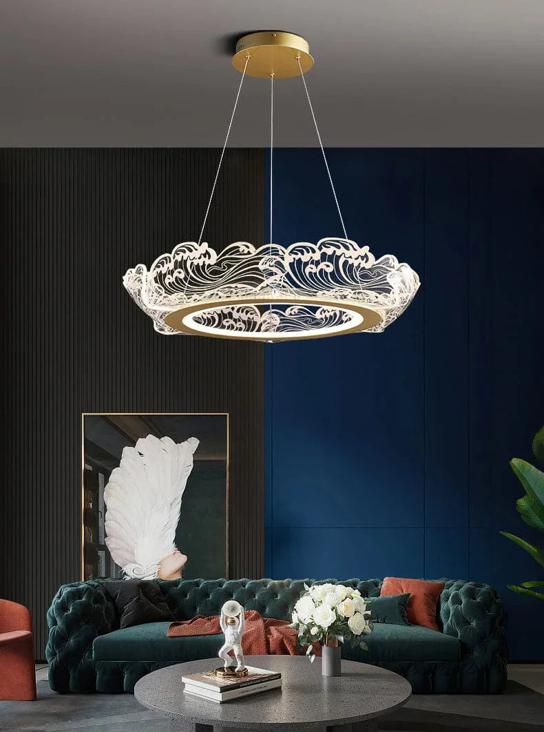 Metavaya Chandelier Wave shape LED chandelier