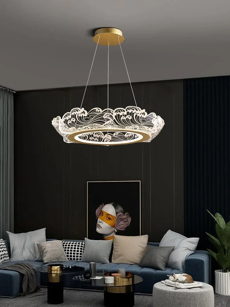 Metavaya Chandelier Wave shape LED chandelier
