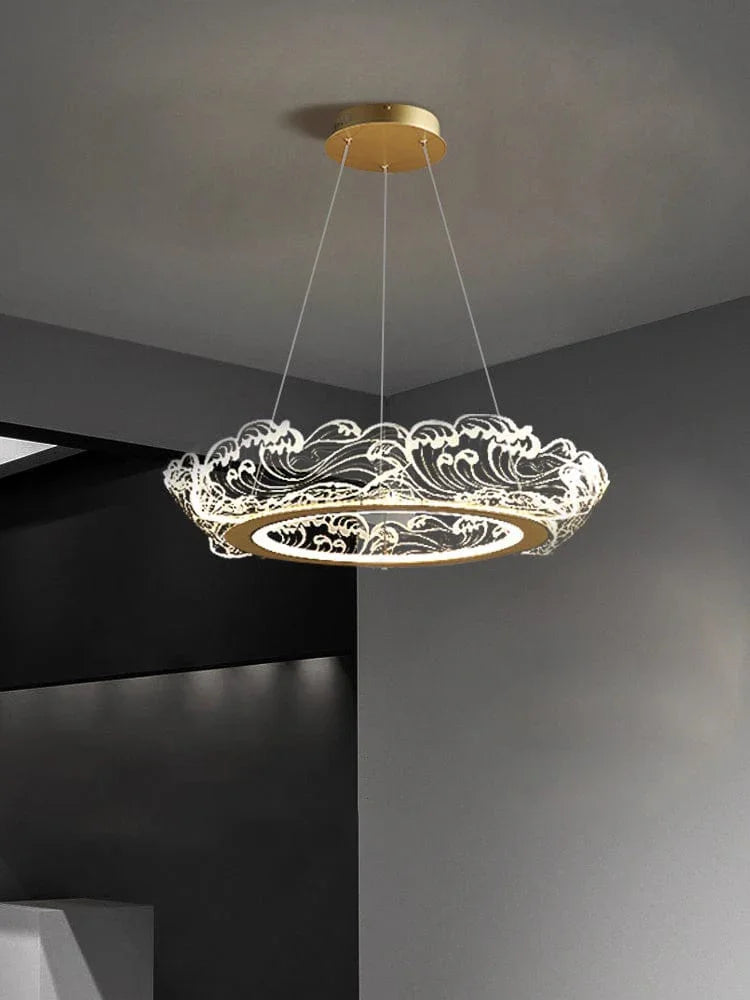 Metavaya Chandelier Wave shape LED chandelier