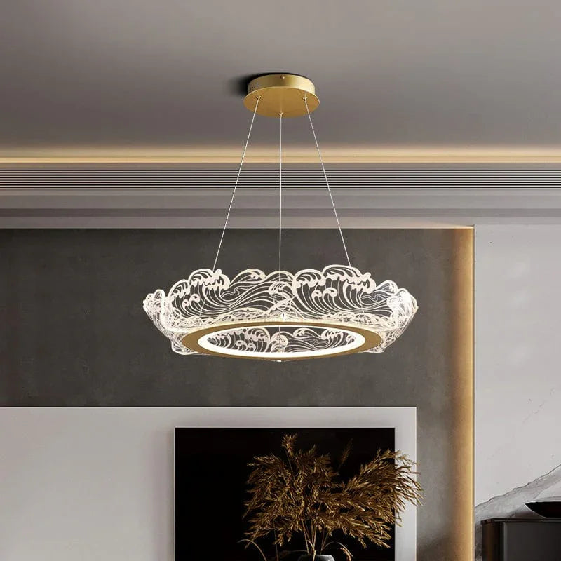 Metavaya Chandelier Wave shape LED chandelier
